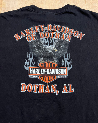 2000's Harley Davison Eagle x Flames Dayton, Alabama T-Shirt