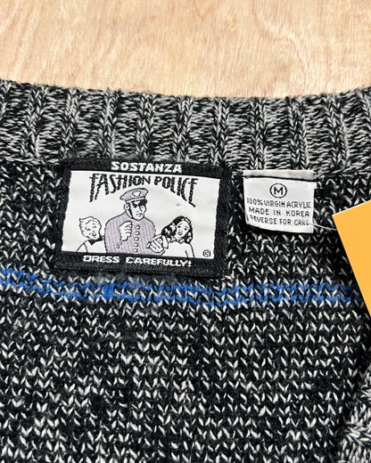 Vintage Sostanza Fashion Police Cardigan Sweater