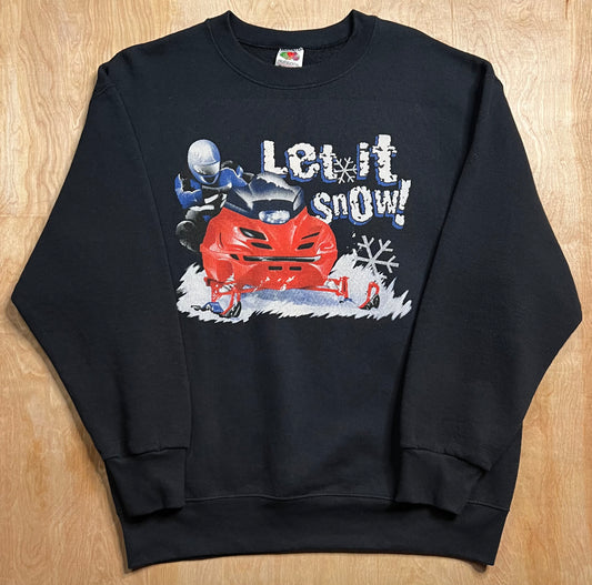 Vintage "Let it Snow!" Snowmobile Crewneck