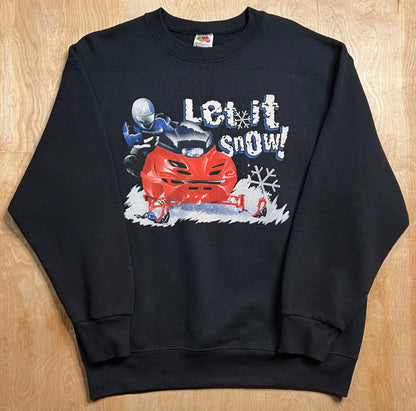 Vintage "Let it Snow!" Snowmobile Crewneck