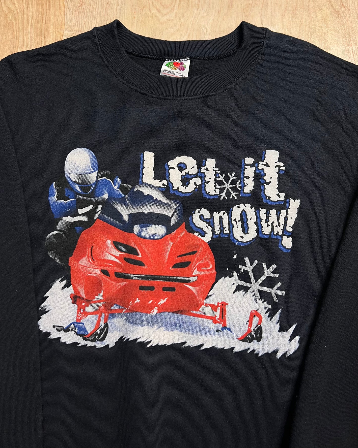 Vintage "Let it Snow!" Snowmobile Crewneck