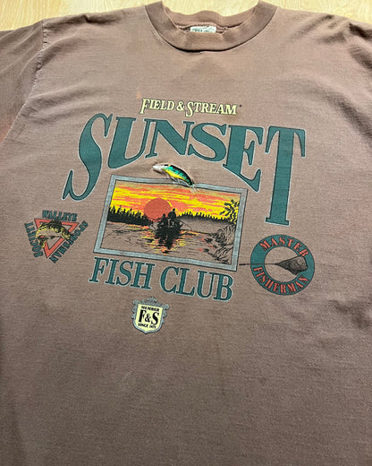 1990's Field & Stream Sunset Fish Club T-Shirt