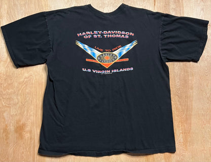 Vintage Harley Davidson Caribbean U.S. Virgin Islands T-Shirt