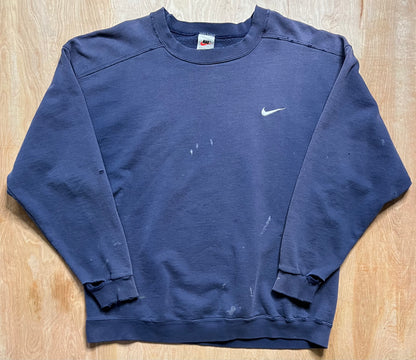 1990's Distressed Nike Big Swoosh Crewneck