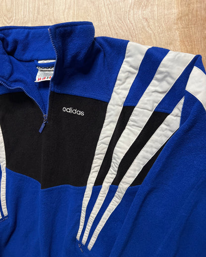 1990's Adidas 3 Stripe Quarter Zip Fleece