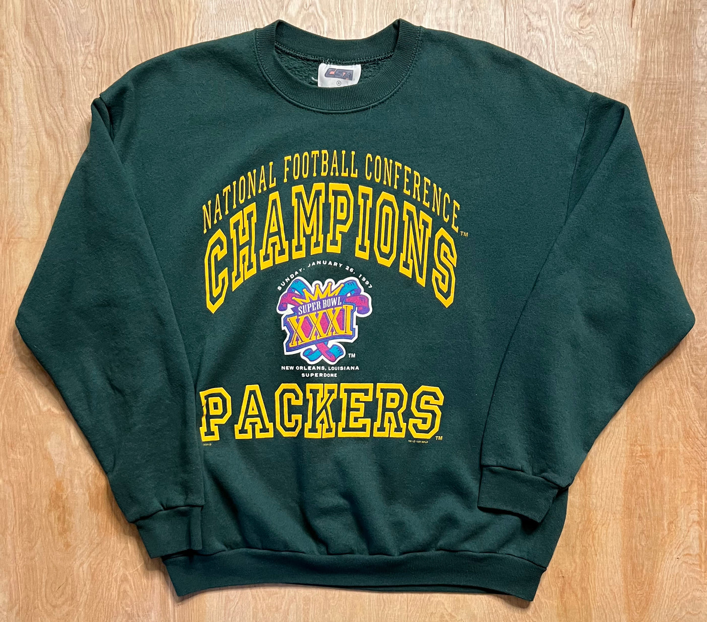 1997 Green Bay Packers Super Bowl Champions Crewneck