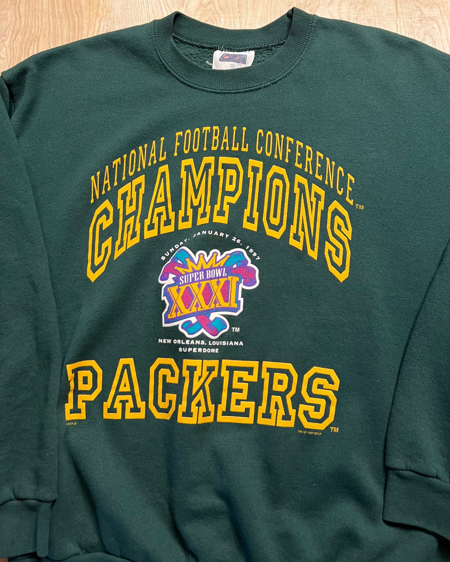 1997 Green Bay Packers Super Bowl Champions Crewneck