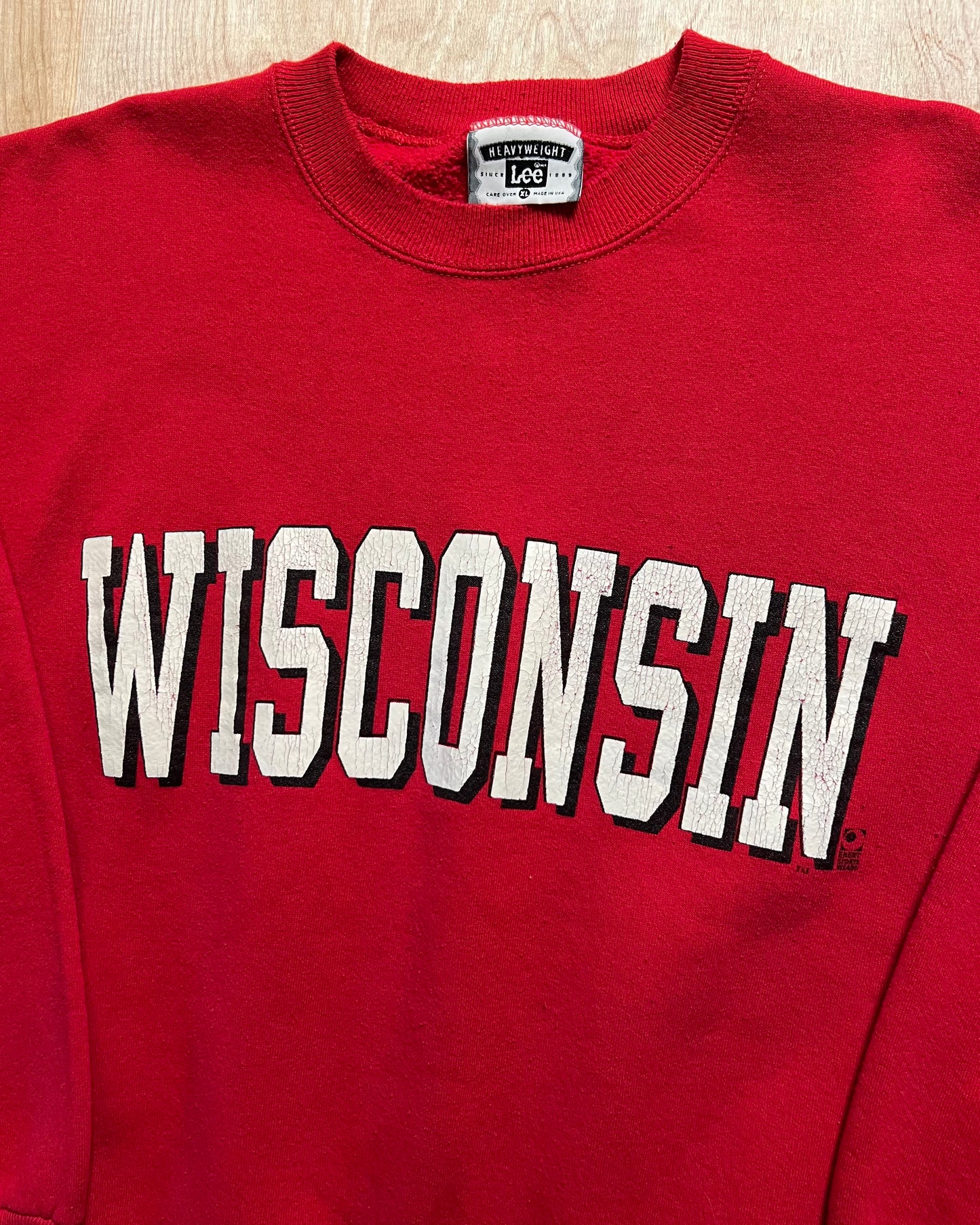 1990's University of Wisconsin Lee Heavyweight Crewneck