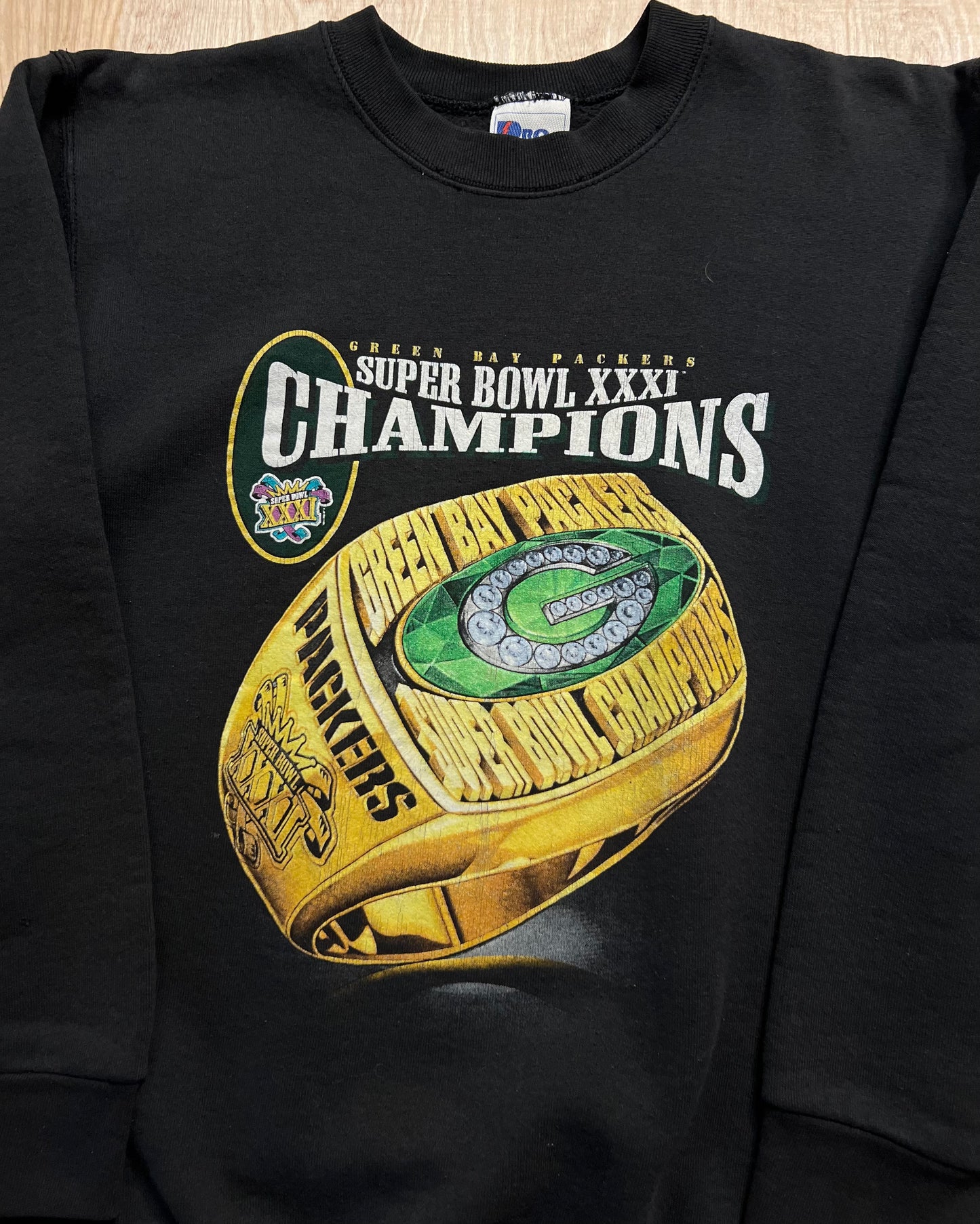 1997 Green Bay Packers Super Bowl Champions Ring Pro Players Crewneck