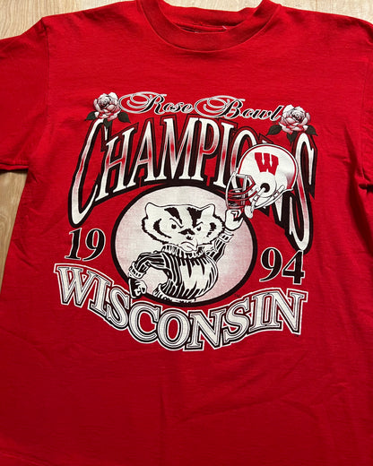 1994 University of Wisconsin Badgers Rose Bowl Champions Single Stitch T-Shirt