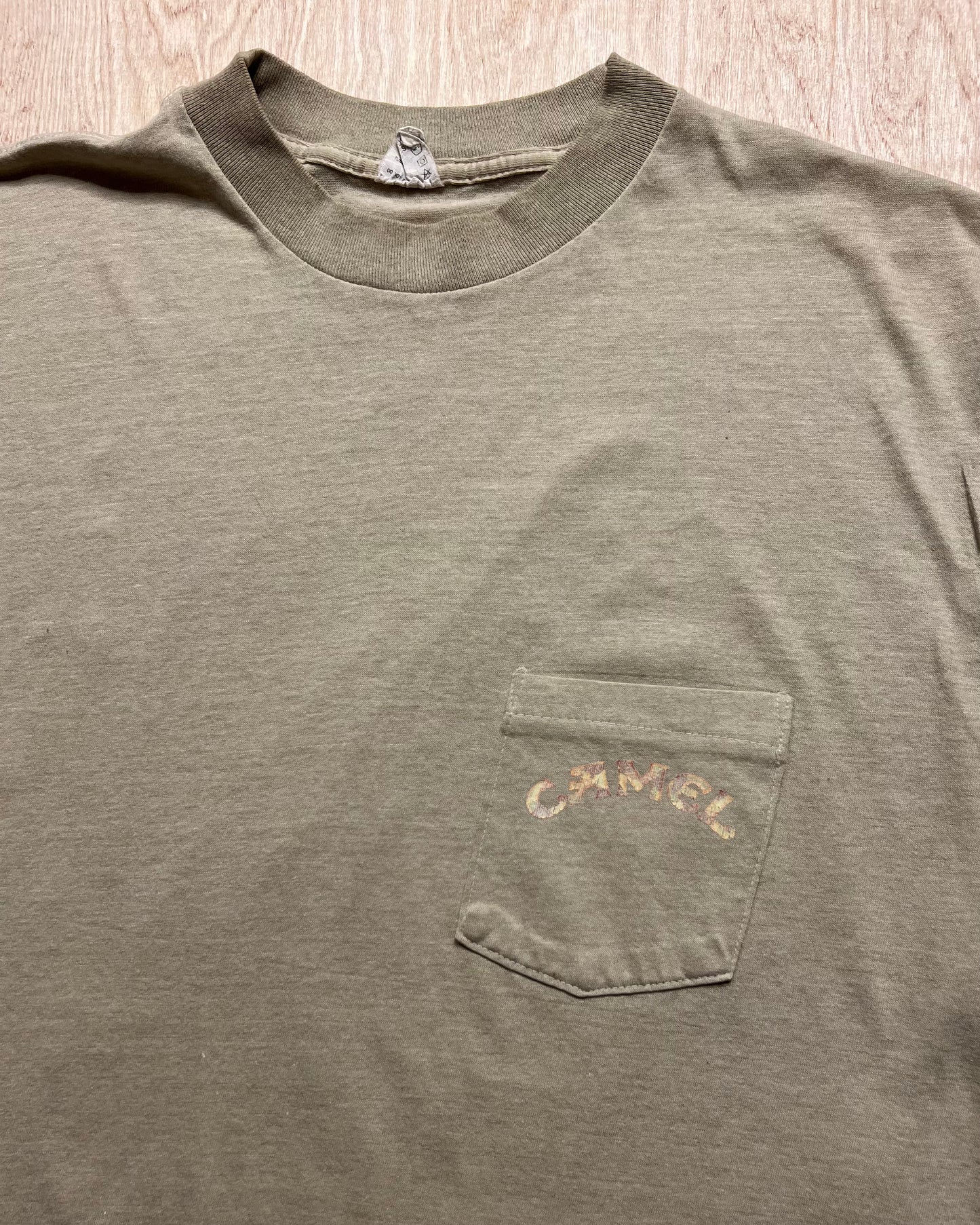 1992 Joe Camel Single Stitch Camouflage Pocket T-Shirt