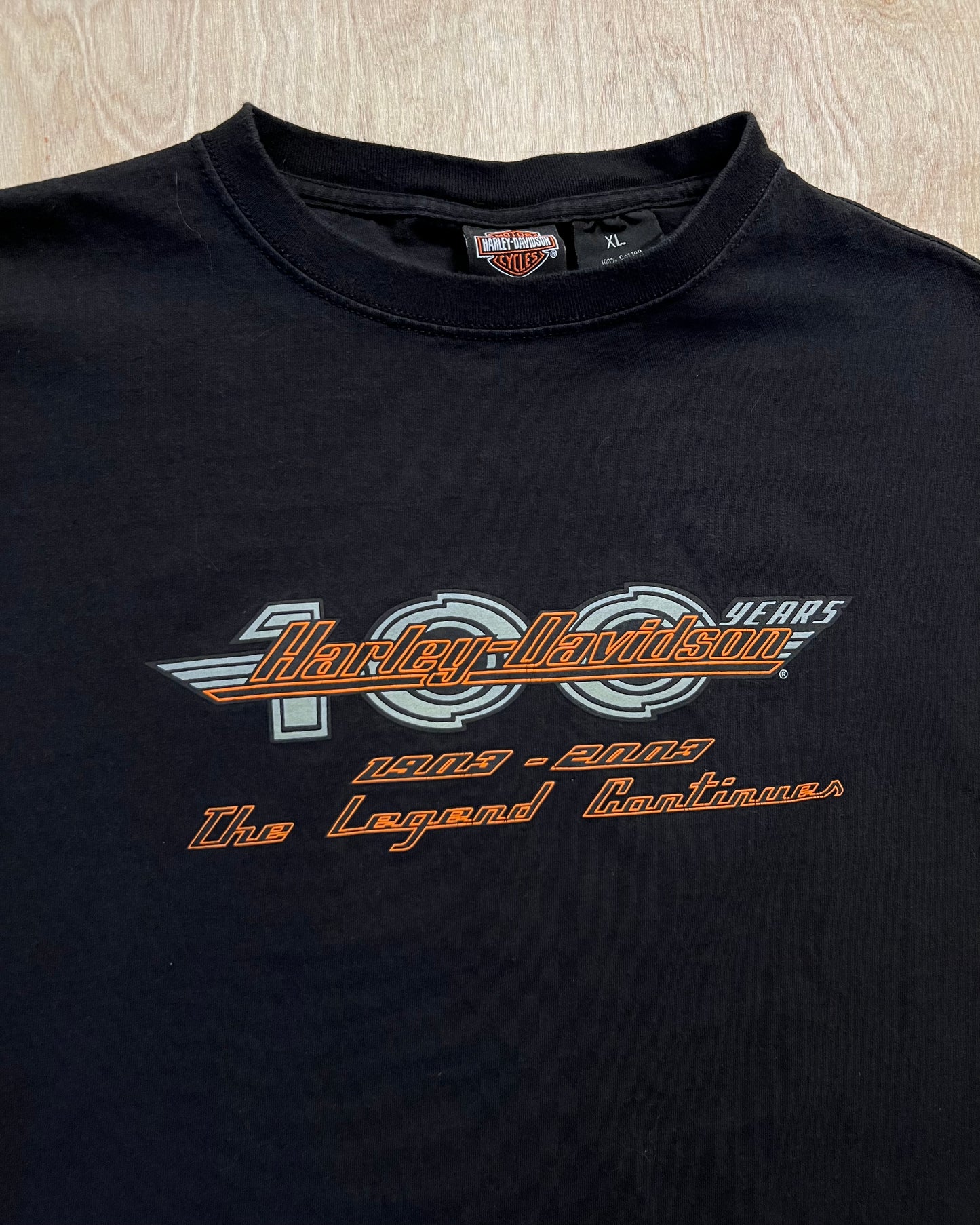 2003 Harley Davidson 100 Years "The Legend Continues" T-Shirt