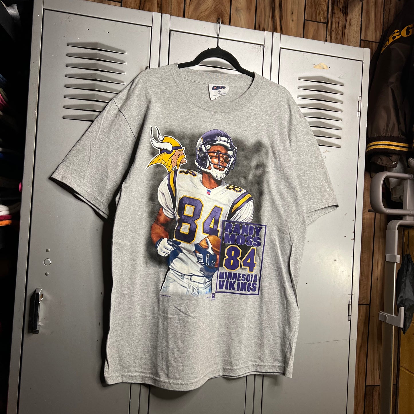 Vintage 1990s Randy Moss Deadstock New With Tags Minnesota Vikings Made in USA T-Shirt