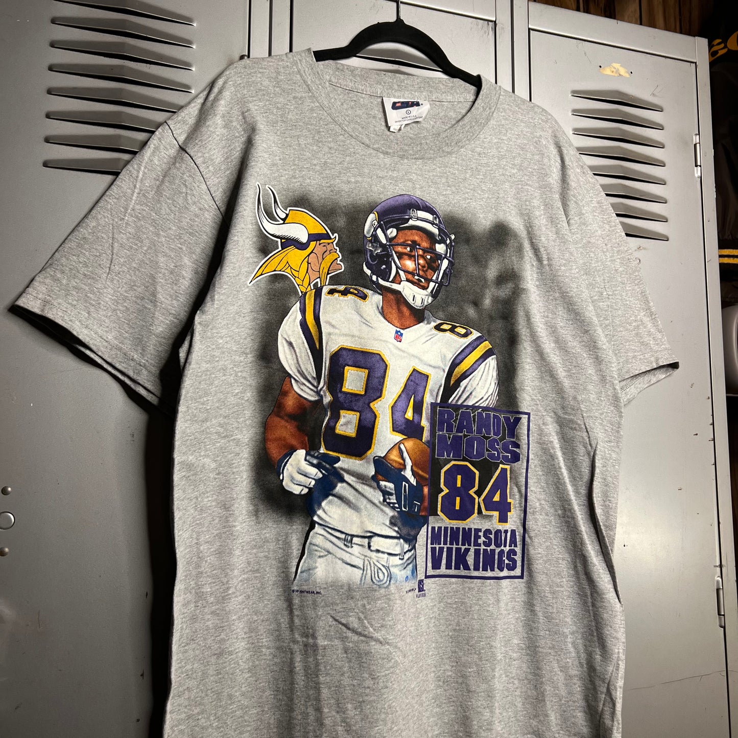 Vintage 1990s Randy Moss Deadstock New With Tags Minnesota Vikings Made in USA T-Shirt
