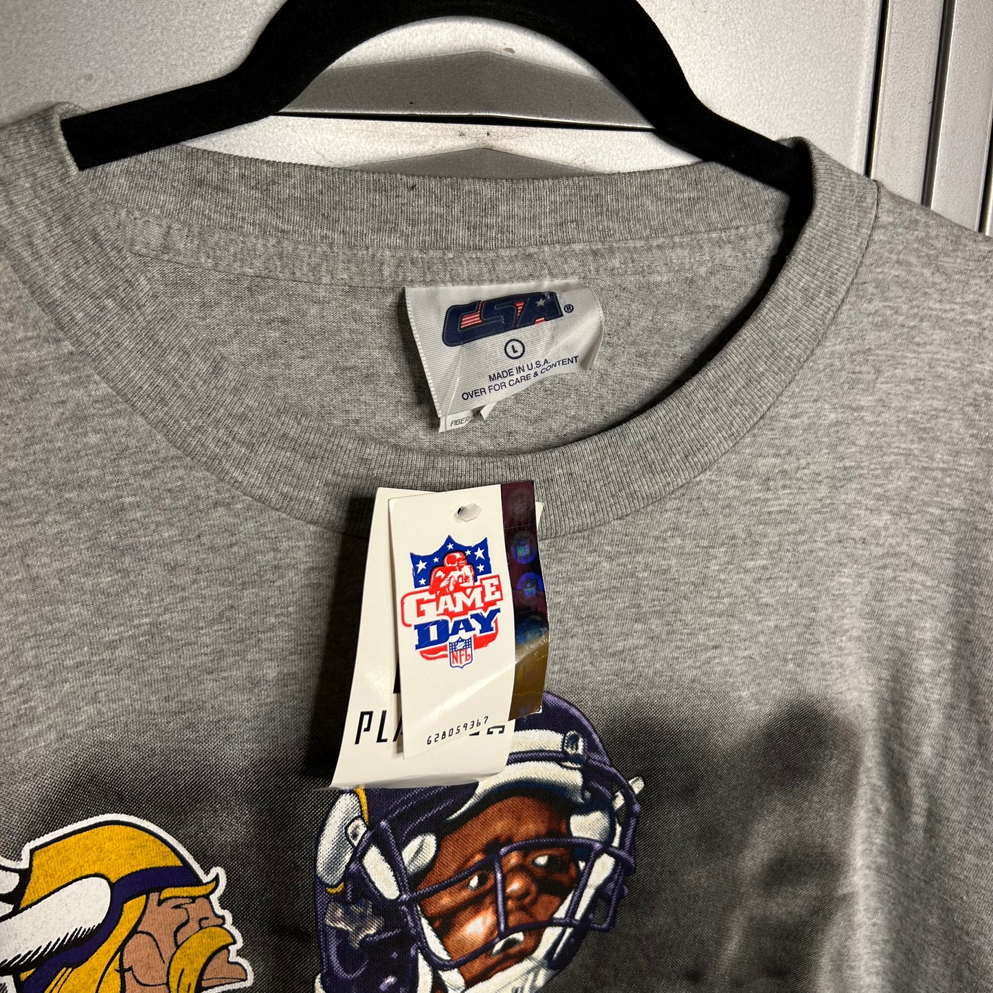 Vintage 1990s Randy Moss Deadstock New With Tags Minnesota Vikings Made in USA T-Shirt