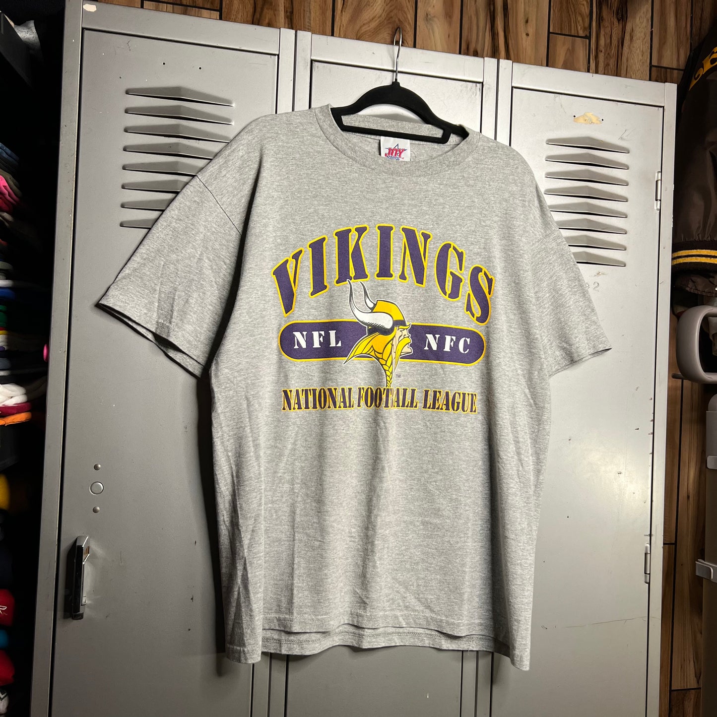 Vintage 1990s Cris Carter #80 Minnesota Vikings NFL x NFC Grey T-Shirt