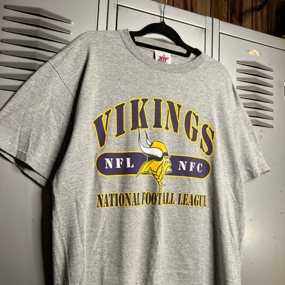 Vintage 1990s Cris Carter #80 Minnesota Vikings NFL x NFC Grey T-Shirt