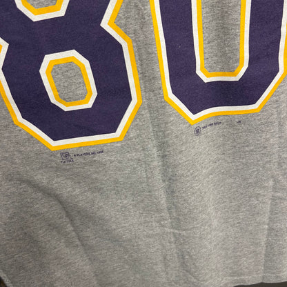 Vintage 1990s Cris Carter #80 Minnesota Vikings NFL x NFC Grey T-Shirt