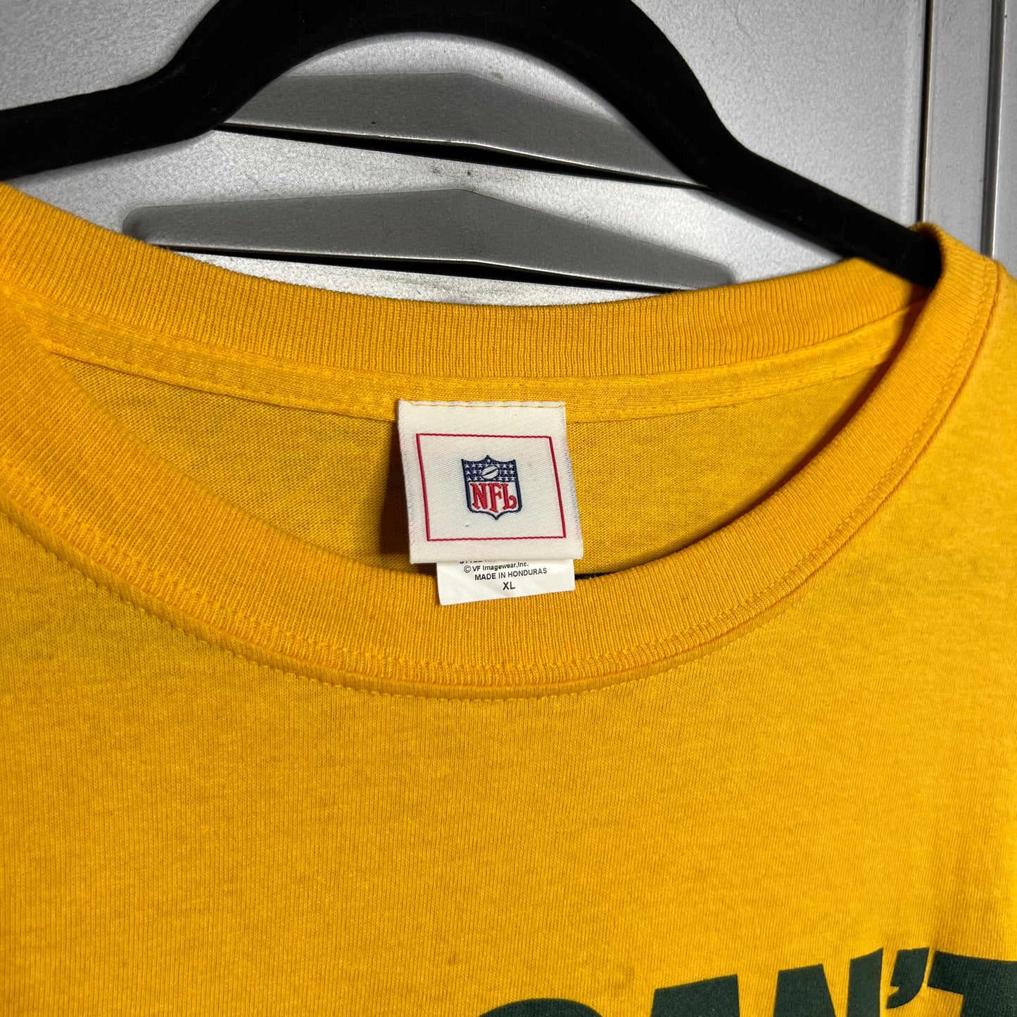 Vintage 2000s Y2K Green Bay Packers "You Can't Handle the Packers" Yellow NFL T-Shirt