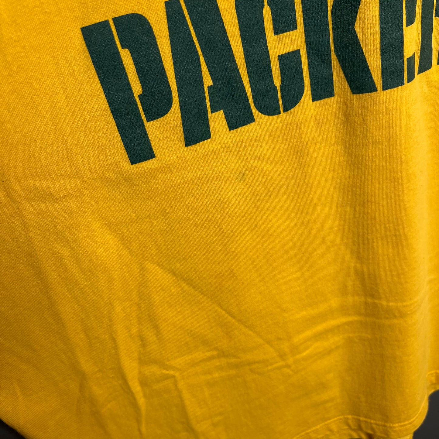 Vintage 2000s Y2K Green Bay Packers "You Can't Handle the Packers" Yellow NFL T-Shirt