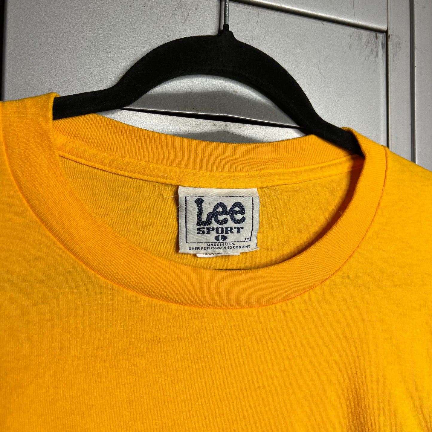 Vintage 1990s Minnesota Vikings x Randy Moss Lee Sports Made in USA Yellow T-Shirt