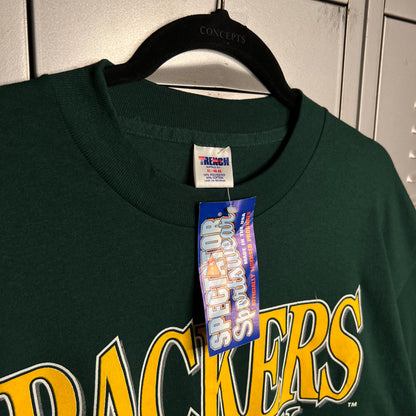 Vintage Early 1990s Deadstock NWT Green Bay Packers Single Stitch Trench T-Shirt