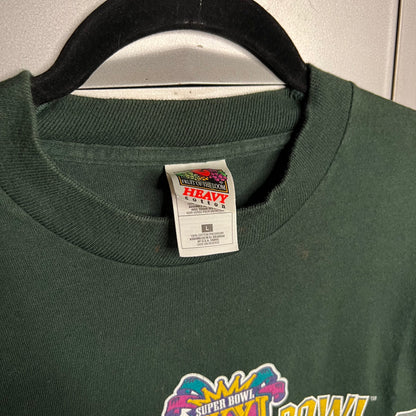 Vintage 1990s Green Bay Packers Super Bowl Champions Fruit of the Loom Single Stitch T-Shirt