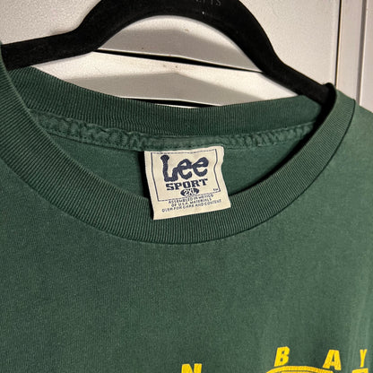 Vintage 1990s Faded x Distressed Green Bay Packers Helmet Lee Sport T-Shirt