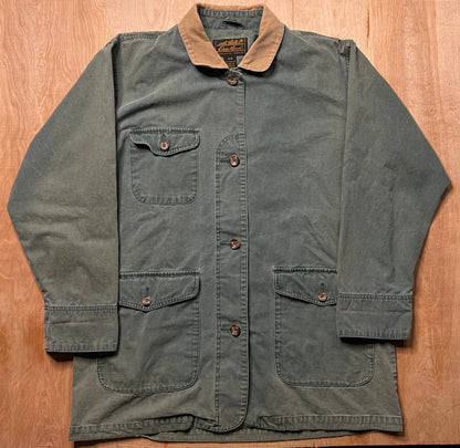 1990's Eddie Bauer Faded Green Chore Coat