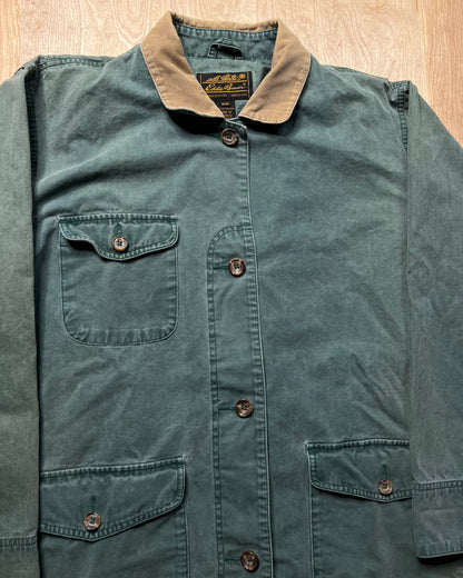 1990's Eddie Bauer Faded Green Chore Coat