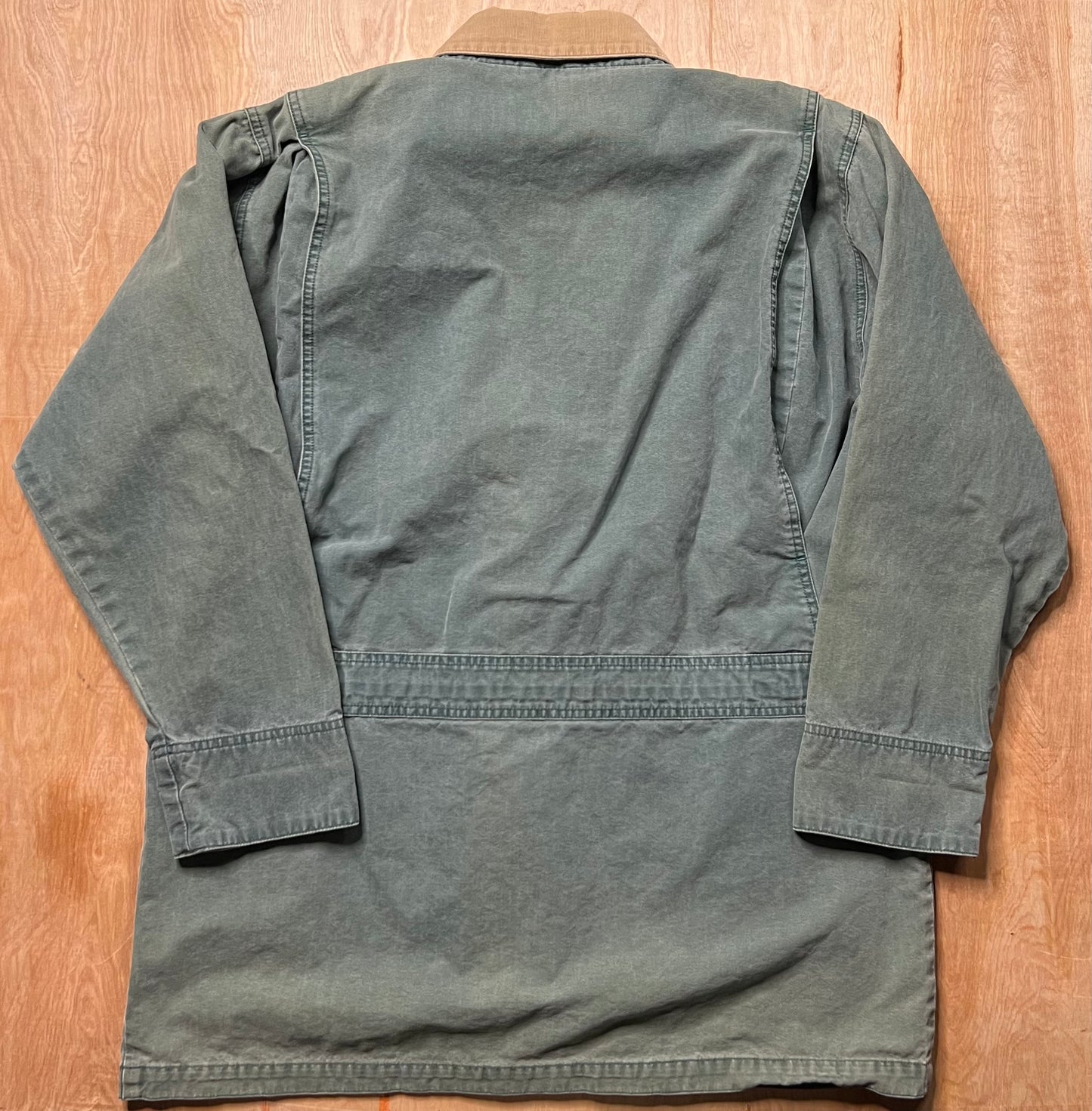 1990's Eddie Bauer Faded Green Chore Coat