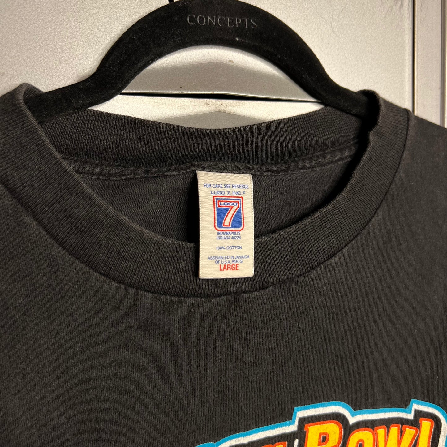 Vintage 1990s Back to Back Super Bowl Champions Denver Broncos Logo 7 T-Shirt