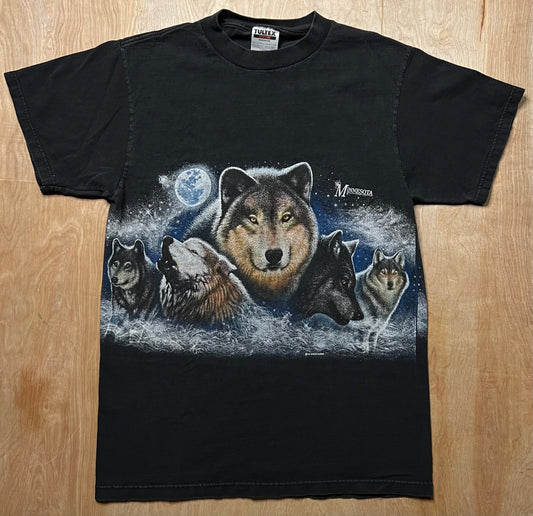 1994 Minnesota Wolves Wraparound Nature T-Shirt