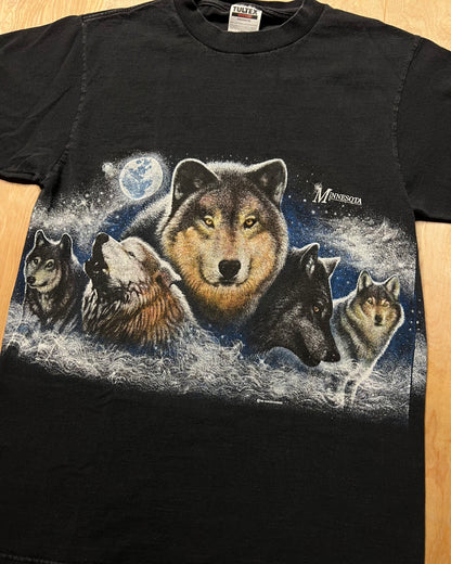 1994 Minnesota Wolves Wraparound Nature T-Shirt