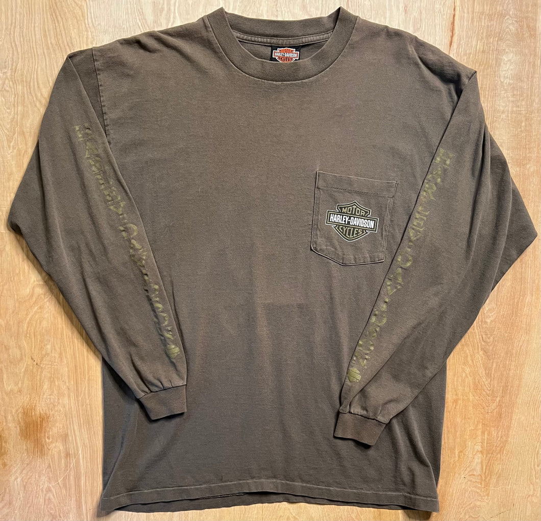 Vintage House of Harley Davidson Milwaukee, Wisconsin Long Sleeve Shirt