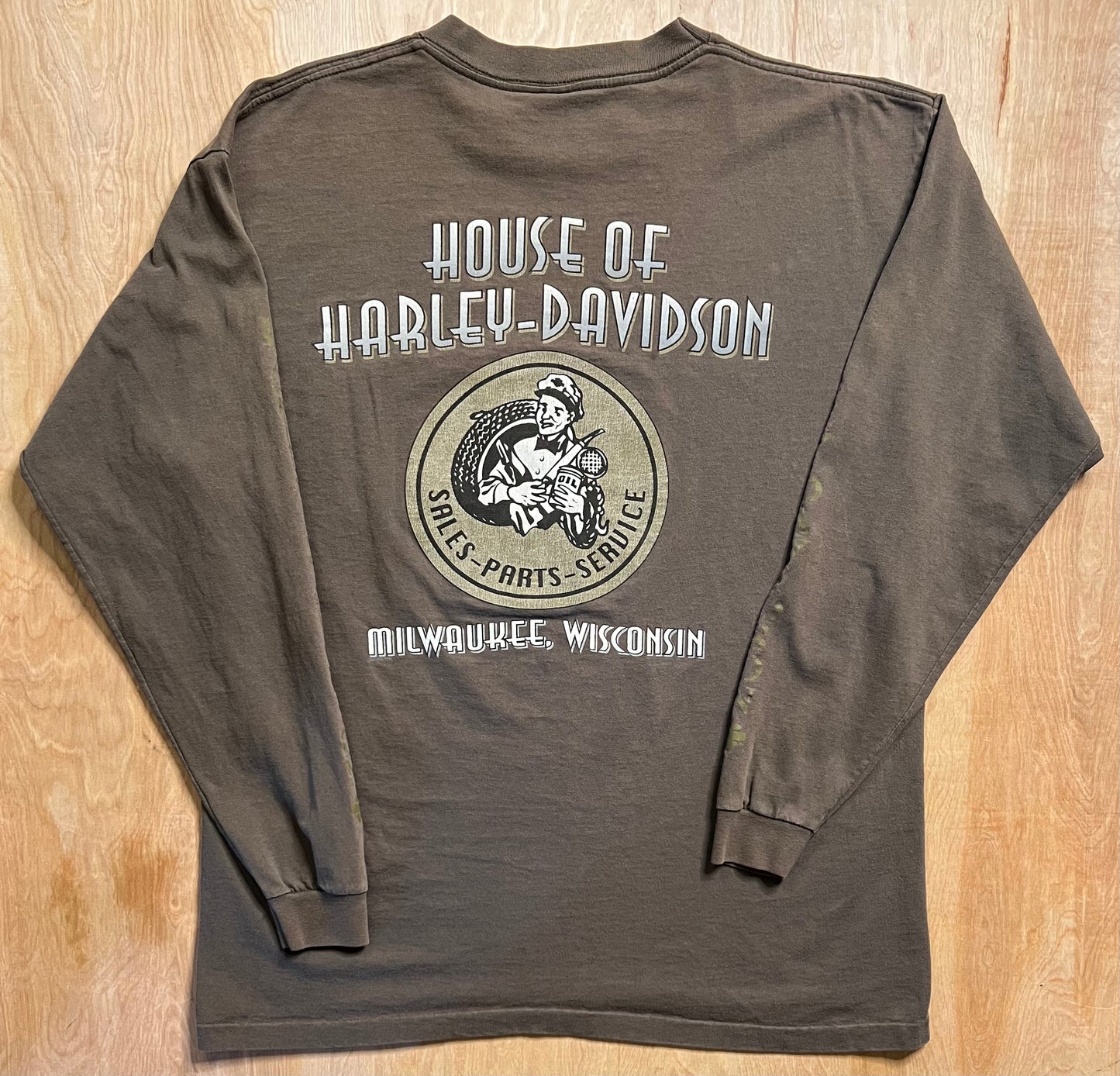 Vintage House of Harley Davidson Milwaukee, Wisconsin Long Sleeve Shirt