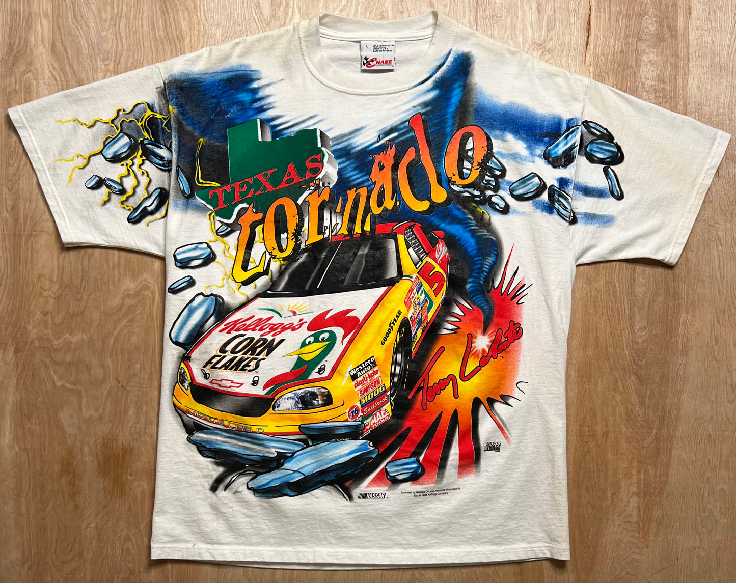 1998 Kellogs Racing Terry Labonte Texas Tornado AOP T-Shirt