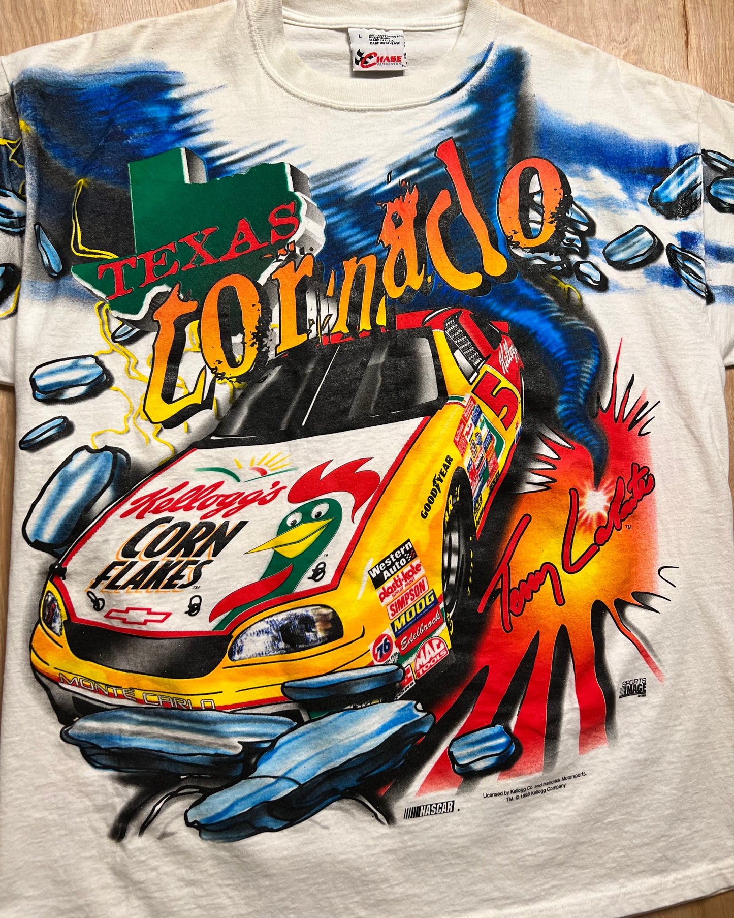 1998 Kellogs Racing Terry Labonte Texas Tornado AOP T-Shirt