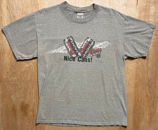 Early 2000's Coors Light "Nice Cans" T-Shirt