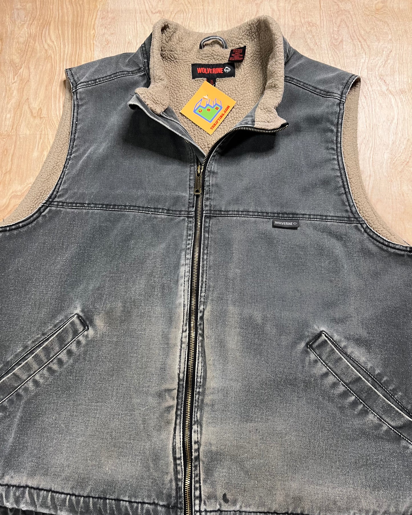 2000's Wolverine Sherpa Lined Work Vest