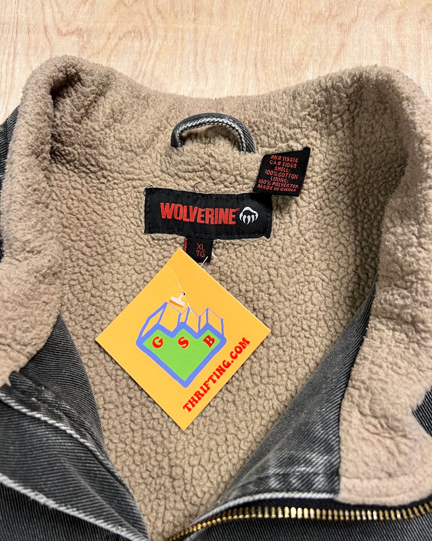 2000's Wolverine Sherpa Lined Work Vest