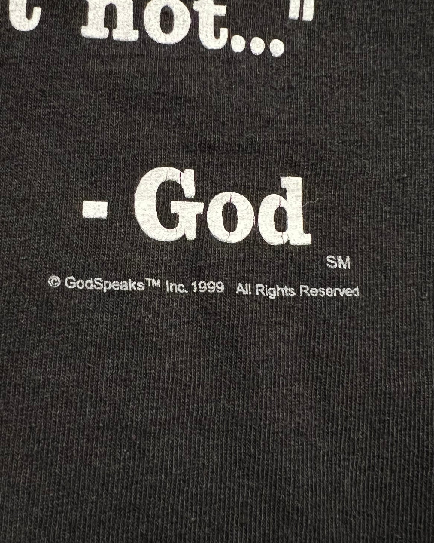 1999 "What Part of "Thou Shalt Not…" Didn't You Understand" GodSpeaks T-Shirt