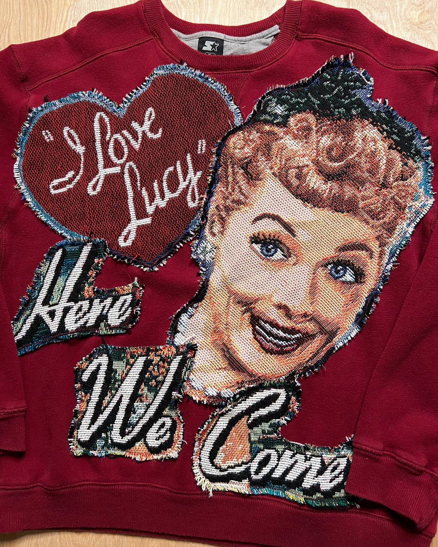 GSB Custom I love Lucy "Here We Come" Blanket Combo Crewneck