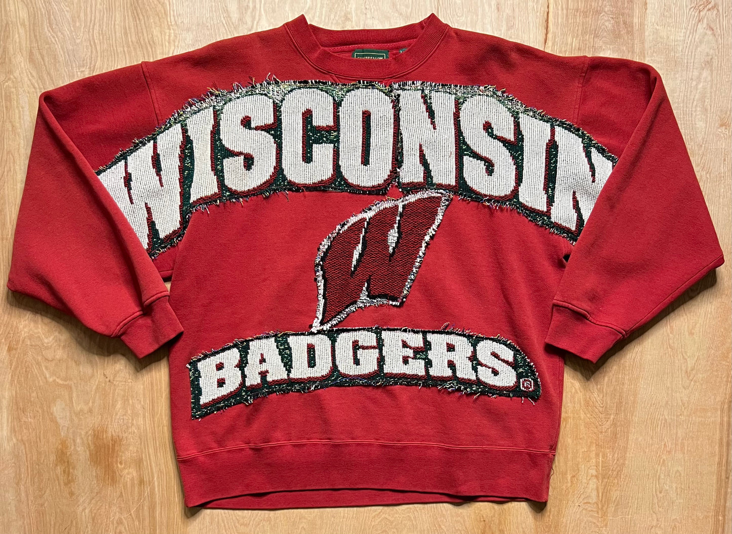 GSB Custom Wisconsin Badgers Blanket Combo Crewneck