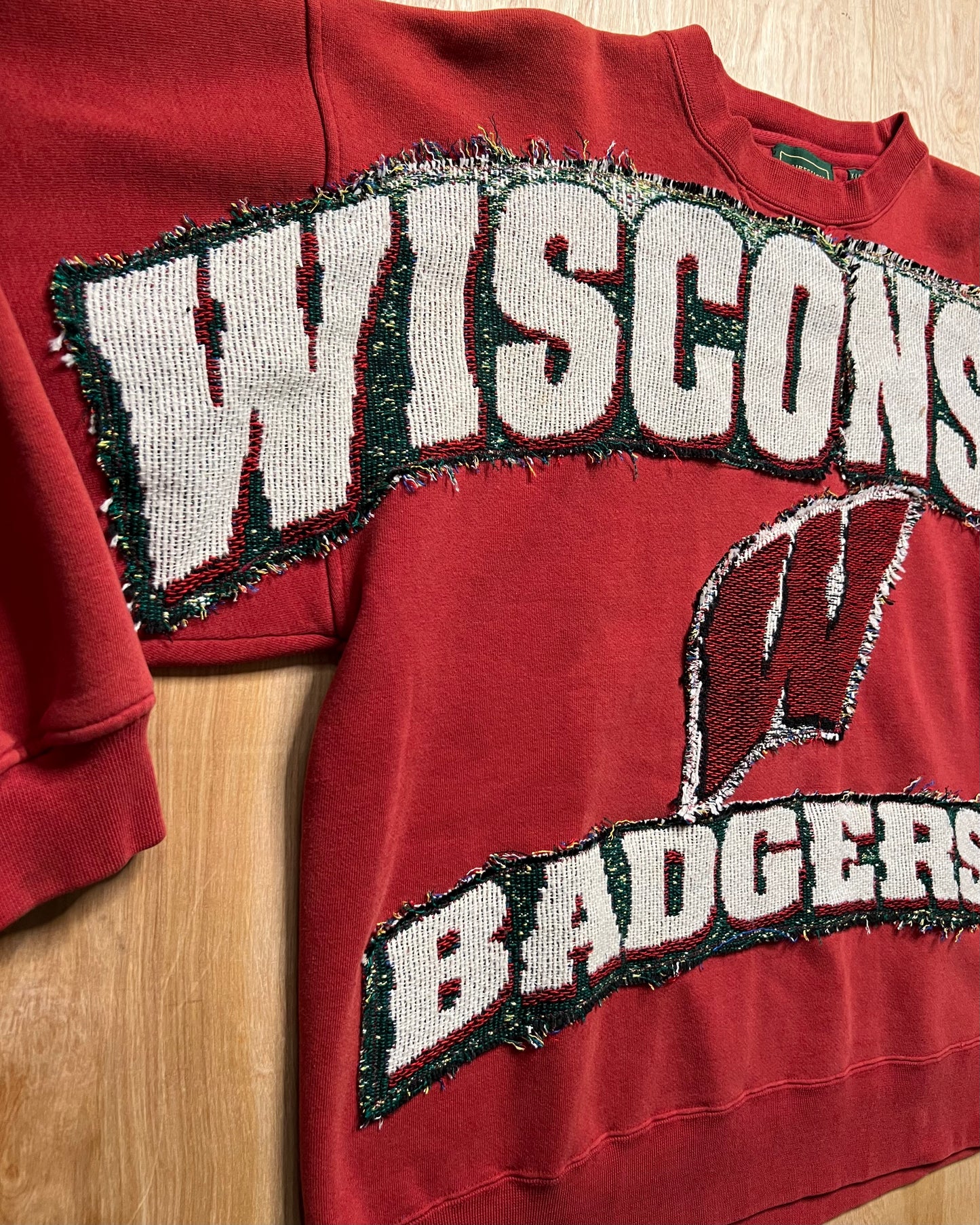 GSB Custom Wisconsin Badgers Blanket Combo Crewneck