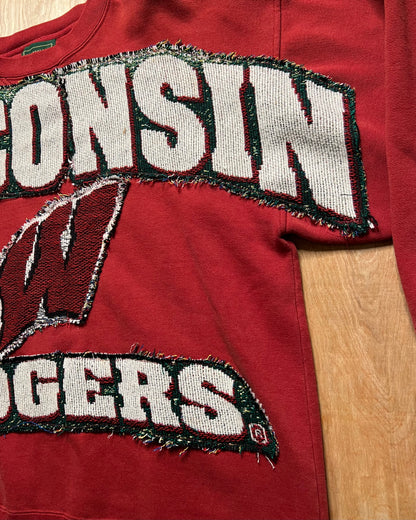 GSB Custom Wisconsin Badgers Blanket Combo Crewneck