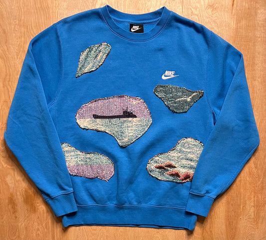 GSB Custom Ocean Blanket Combo Nike Crewneck