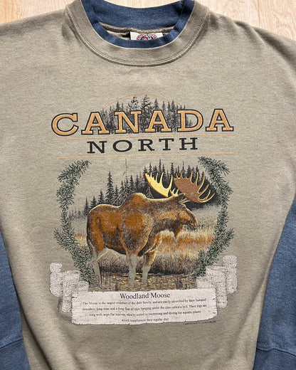 1990's Canada North Woodland Moose Crewneck