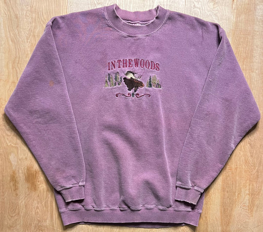 Vintage "In the Woods" Moose Crewneck