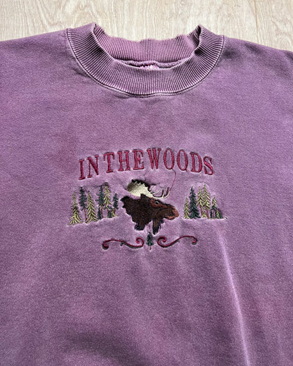 Vintage "In the Woods" Moose Crewneck